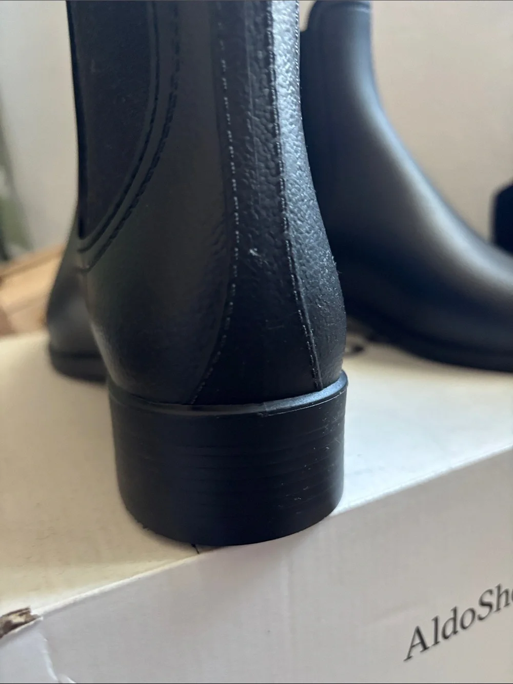 Aldo Black Chelsea Rain Ankle Boots